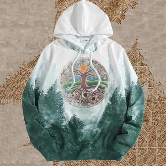 Space Inspired Printed Men's Fleecy Hoodie - Designs By CRF