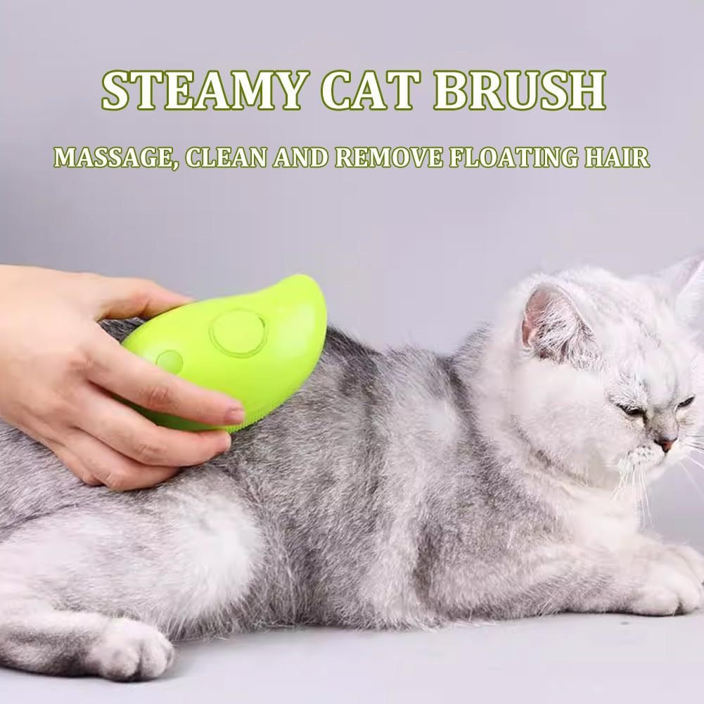 3 In 1 Cat Steam Brush Dogs And Cats Pet Electric Spray Massage Comb Brush For Massage Pet Grooming Cat Hair Brush For Removing - Designs By CRF