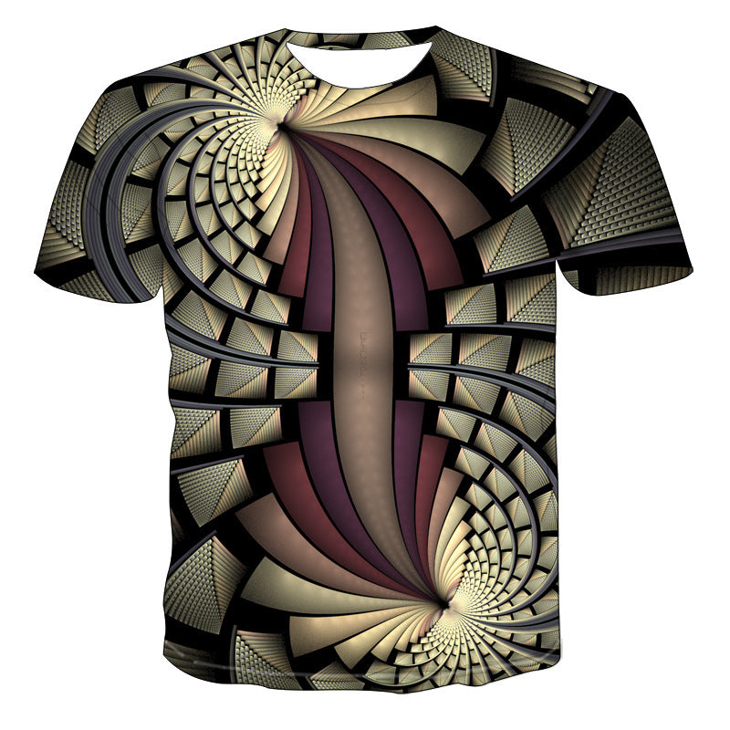 Sea Wave Digital Print T-shirt Breathable