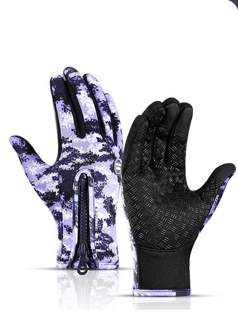 Winter Gloves Touch Screen Riding Motorcycle Sliding Waterproof Sports Gloves With Fleece - Designs By CRF