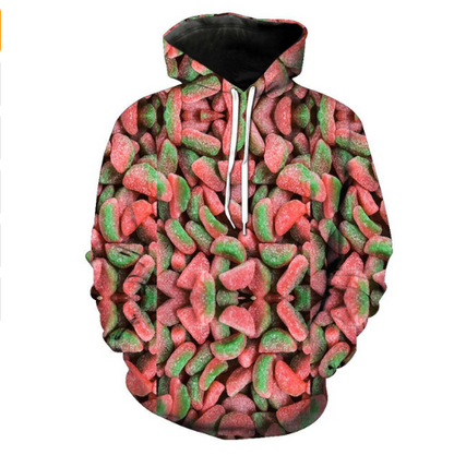 3D star digital print hooded pocket pullover sweater Designs By CRF