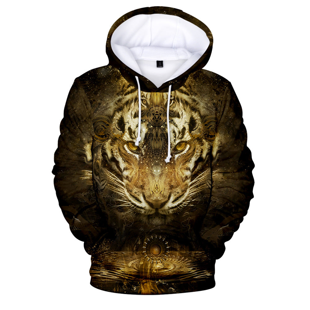 Men's Hoodie Animal Style Tiger Creative Print Designs By CRF