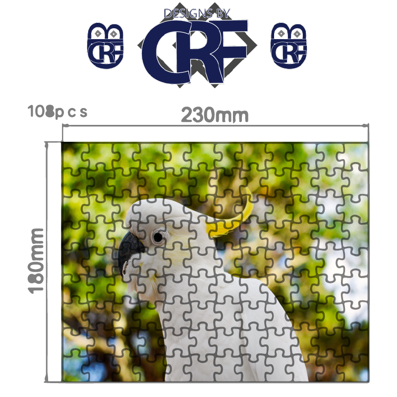 Curious Cockatoo Wooden Jigsaw Puzzle