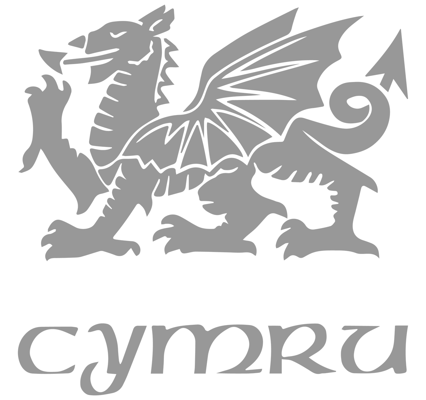 Welsh Dragon - Cymru Vinyl Transfer Decal - Various Size and Colours