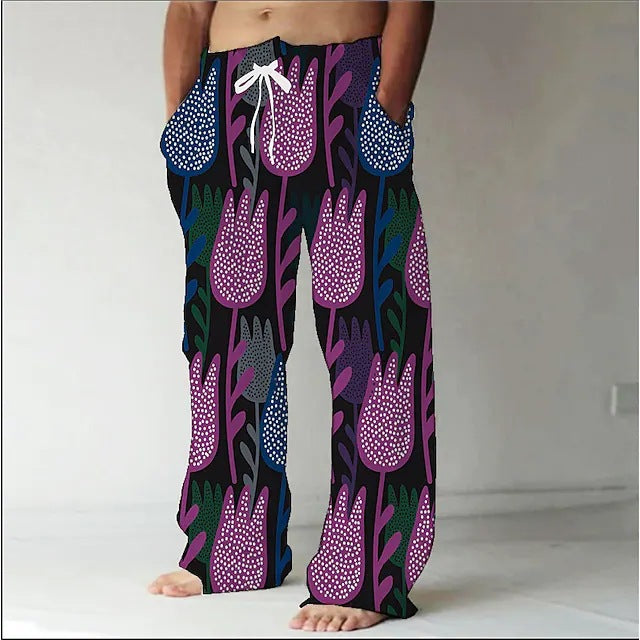 Men's Loose Straight Long Casual Pants 3D Printed Sweatpants Designs By CRF