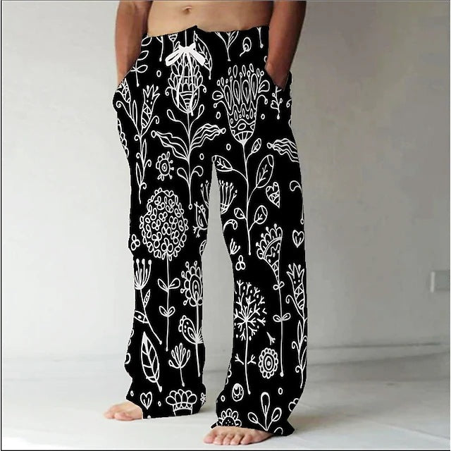 Men's Loose Straight Long Casual Pants 3D Printed Sweatpants Designs By CRF