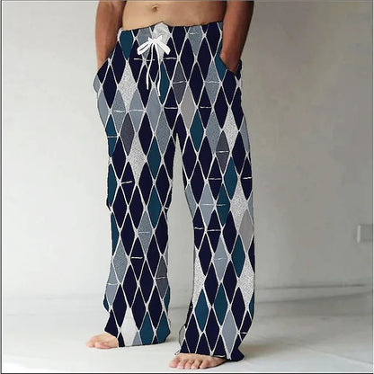 Men's Loose Straight Long Casual Pants 3D Printed Sweatpants Designs By CRF