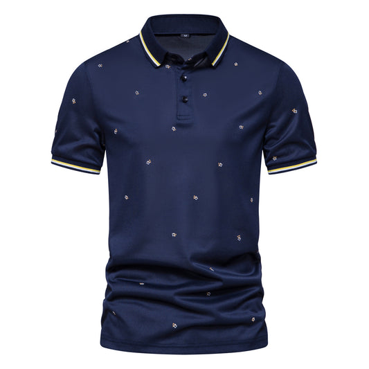 Lapel Short-sleeved T-shirt Men's Summer New Breathable Polo Shirt Designs By CRF