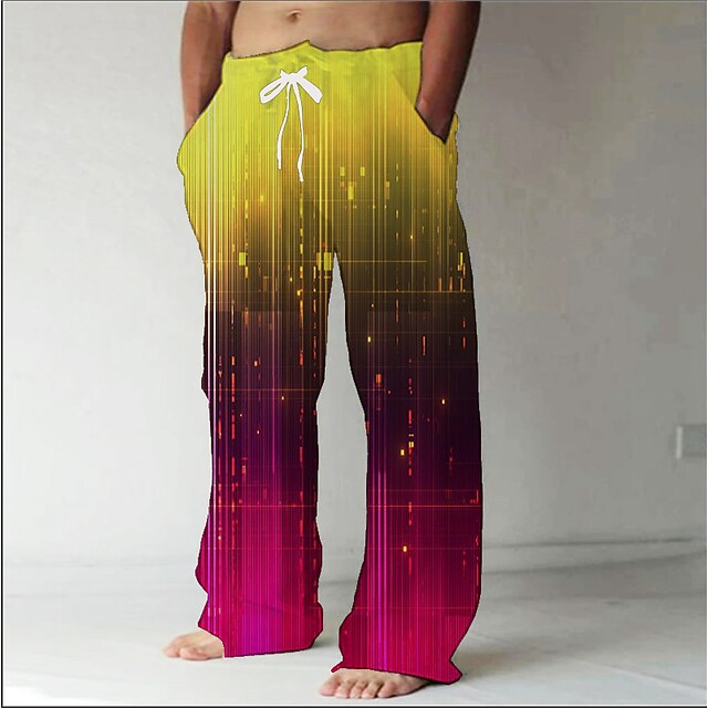 Men's Loose Straight Long Casual Pants 3D Printed Sweatpants Designs By CRF