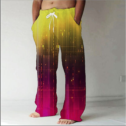 Men's Loose Straight Long Casual Pants 3D Printed Sweatpants Designs By CRF