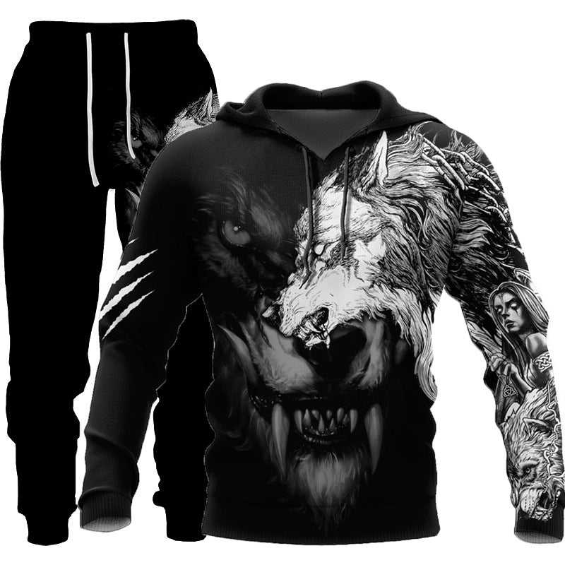 3D Wolf Inspired Print 2 Piece Tracksuit - Designs By CRF