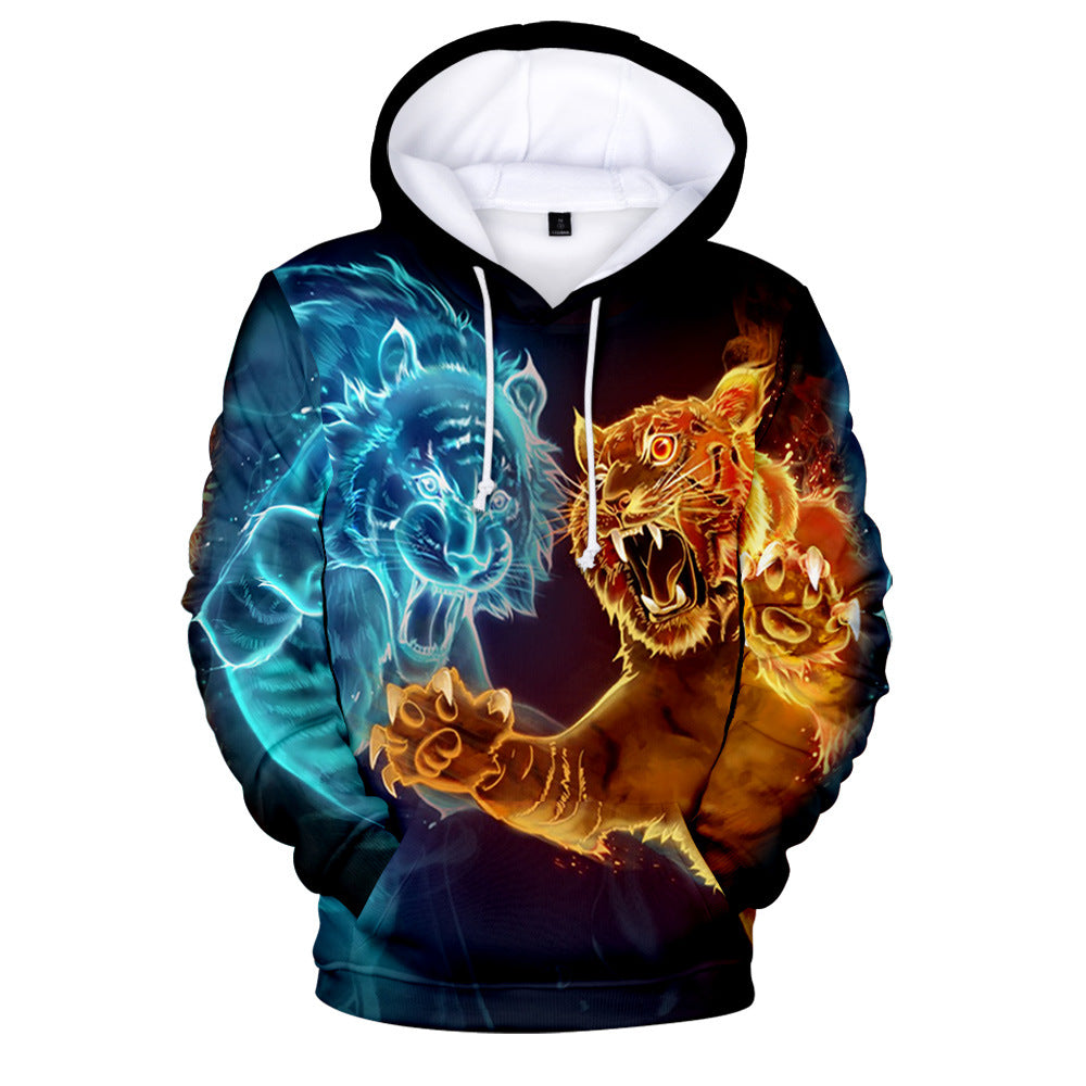 Men's Hoodie Animal Style Tiger Creative Print Designs By CRF