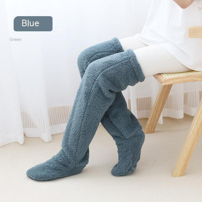 Over Knee High Fuzzy Long Socks Winter Warm Cold Leg Knee Joint Cold-proof Stockings Home Floor Sleeping Socks - Designs By CRF