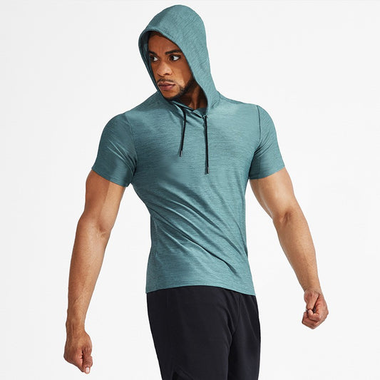 Summer Basketball Hooded Sportswear Men's Short Sleeve