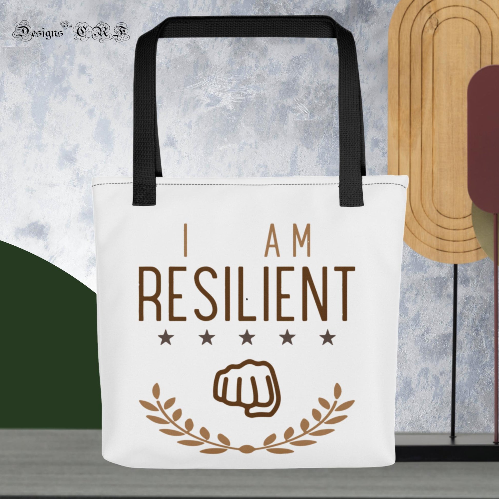 "I Am Resilient" Tote bag Designs By CRF