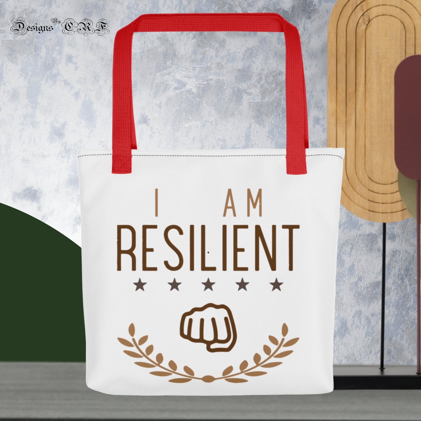 "I Am Resilient" Tote bag Designs By CRF