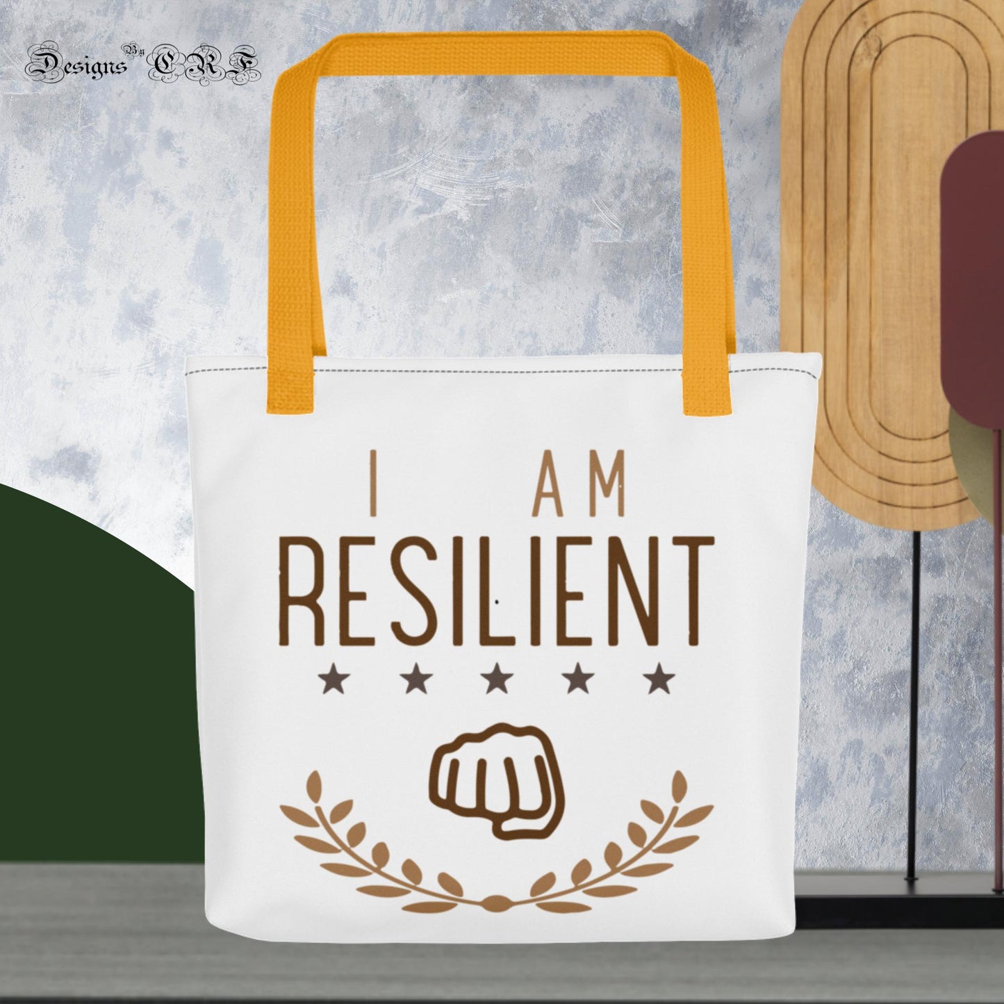 "I Am Resilient" Tote bag Designs By CRF