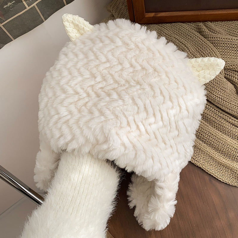 Plush Warm Thickened Earflaps Lamb Hat - Designs By CRF