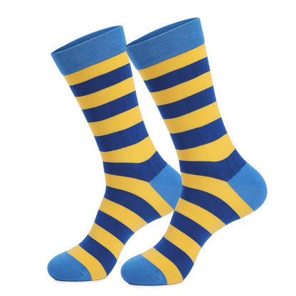 Plus Size Plus-sized Long Striped Men's Cotton Socks Designs By CRF