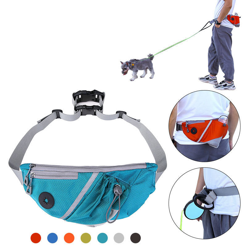 Portable Pet Dog Training Bag Waist Bags Wiht Dog Leash Pet Supplies Pouch Obedience Agility Outdoor Feed Storage Waist Bag