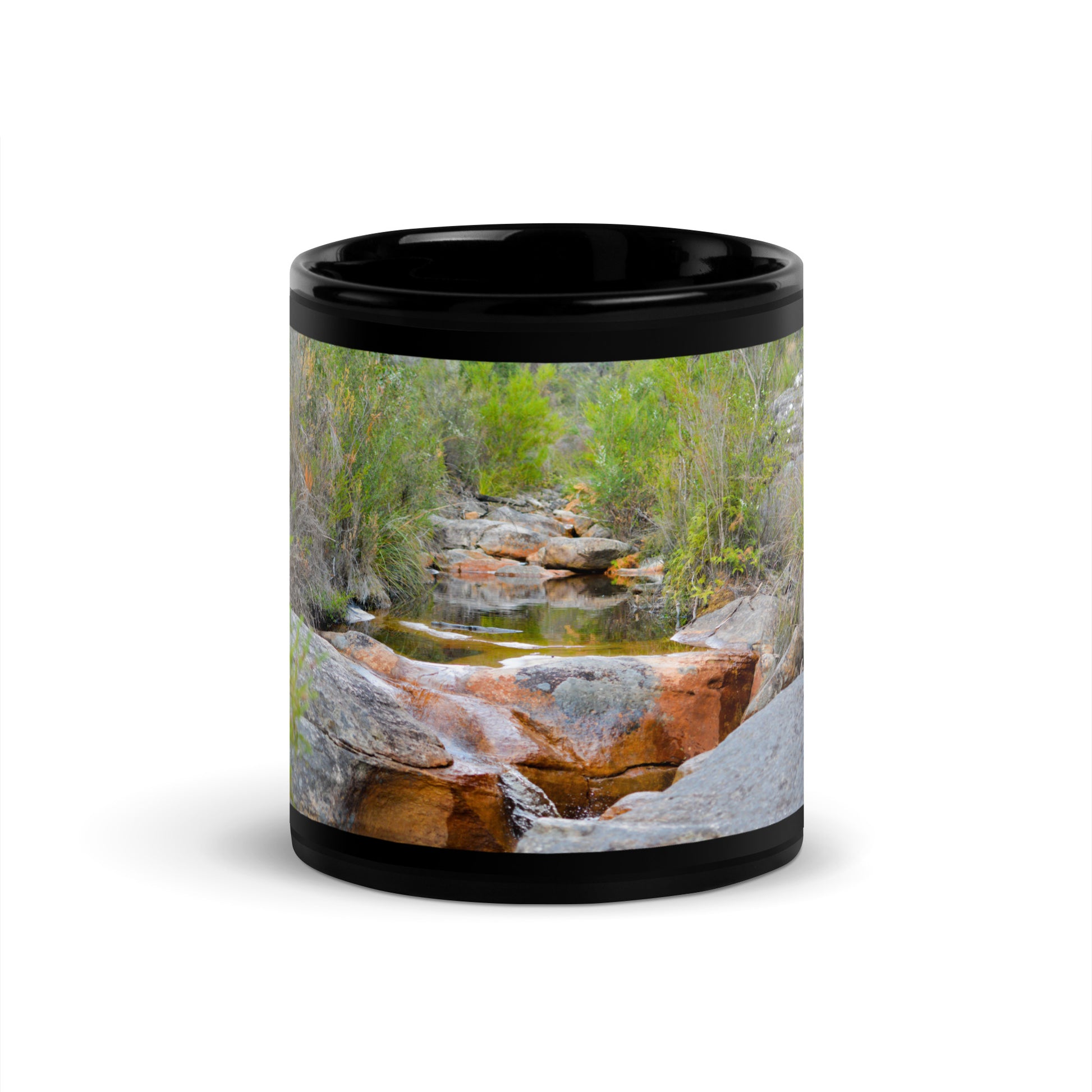 Australian Creek Black Glossy Mug - Designs By CRF