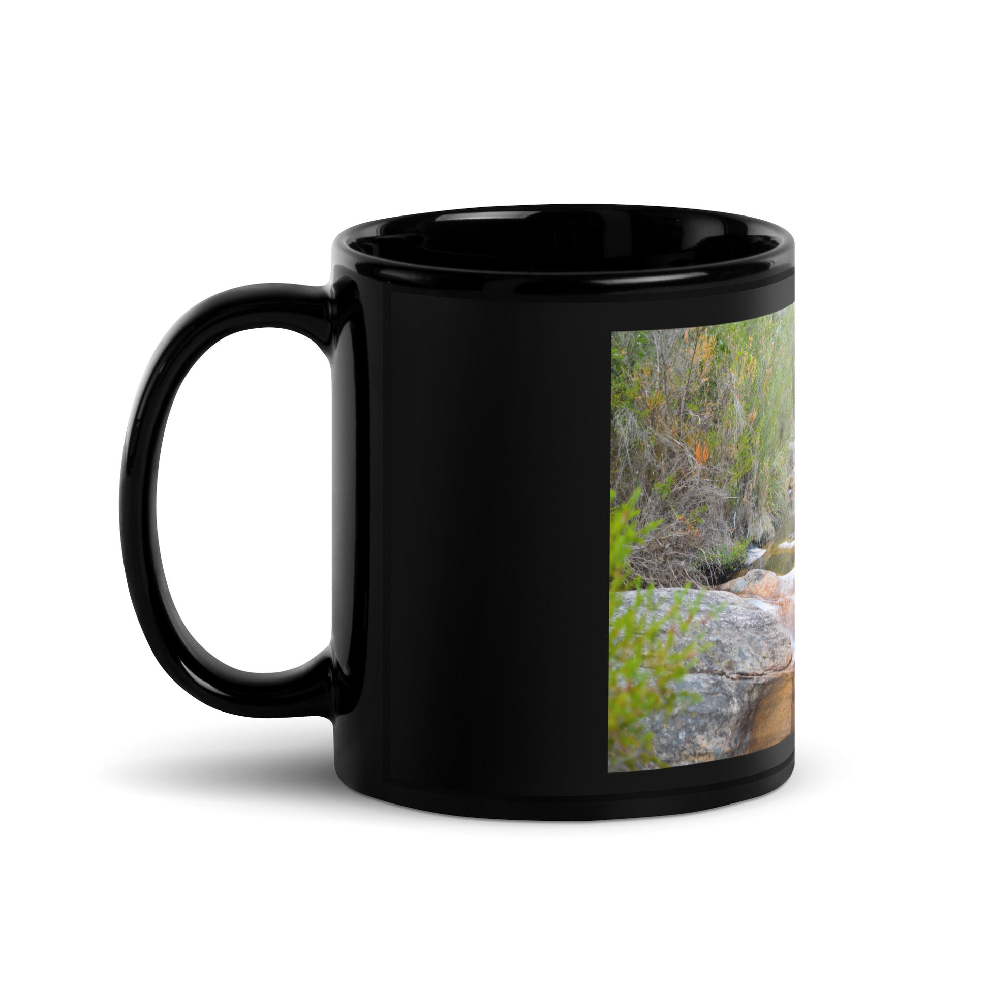 Australian Creek Black Glossy Mug - Designs By CRF