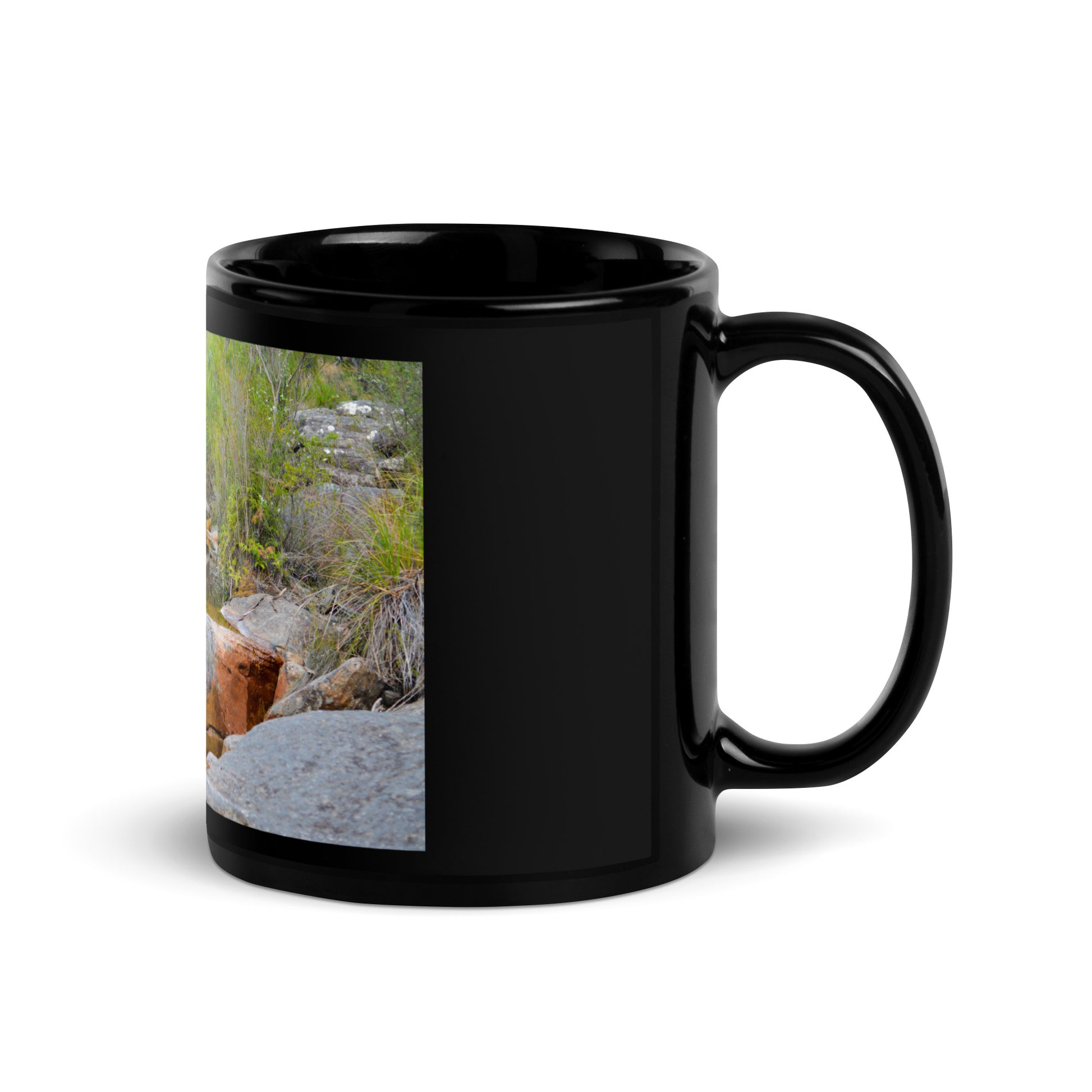 Australian Creek Black Glossy Mug - Designs By CRF