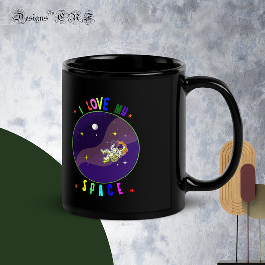 "I Love My Space" Black Glossy Mug - Designs By CRF