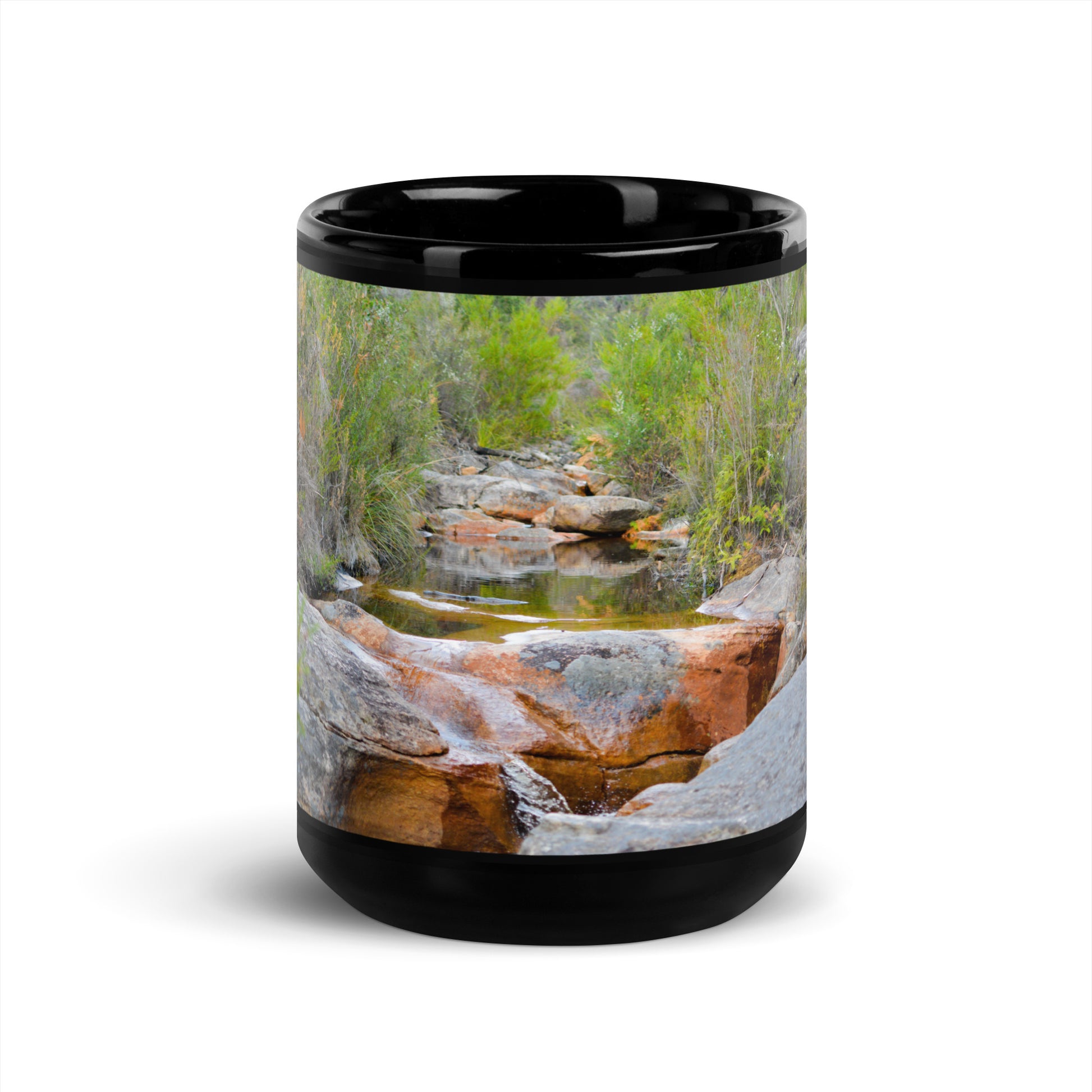 Australian Creek Black Glossy Mug - Designs By CRF