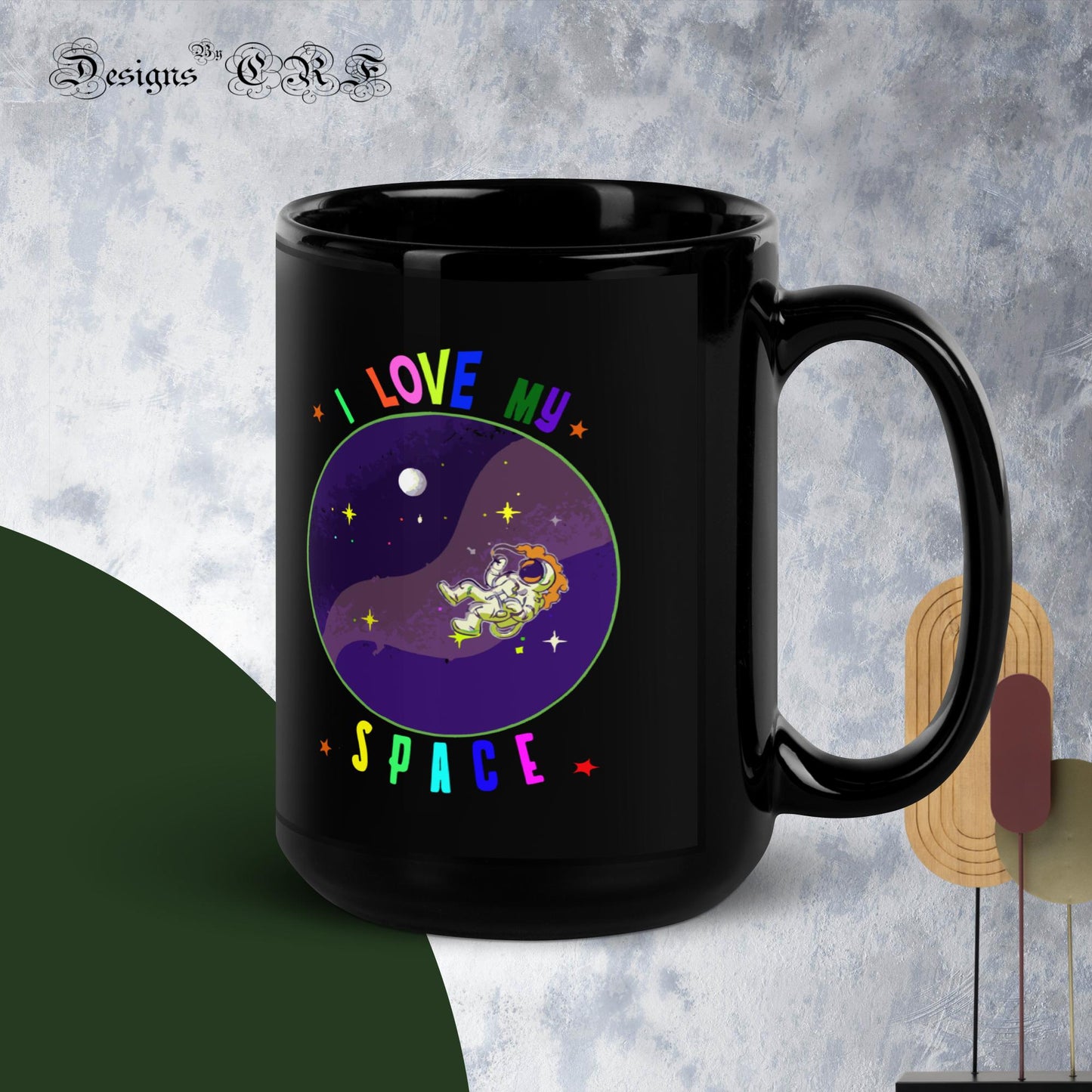 "I Love My Space" Black Glossy Mug - Designs By CRF