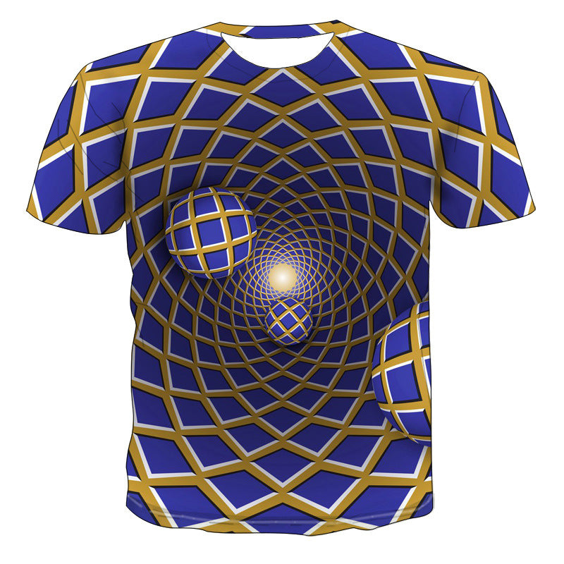 Sea Wave Digital Print T-shirt Breathable