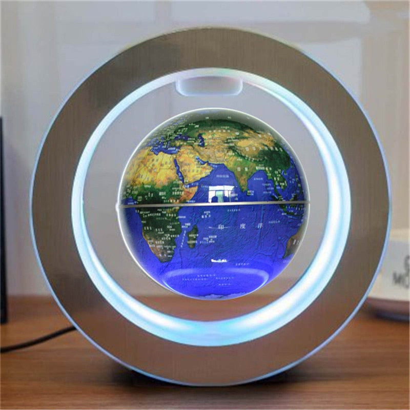 Round LED World Map Floating Globe Magnetic Levitation Light Anti Gravity Magic - Designs By CRF