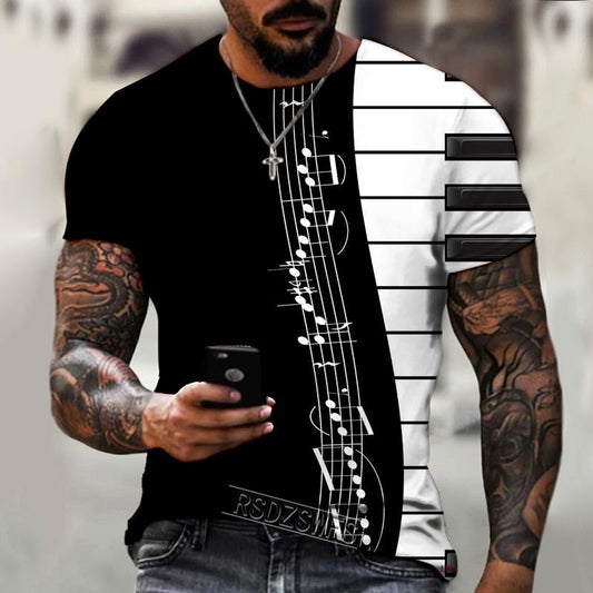 Mens Fashion Casual Mesh Collarless Short Sleeve T-shirt Designs By CRF