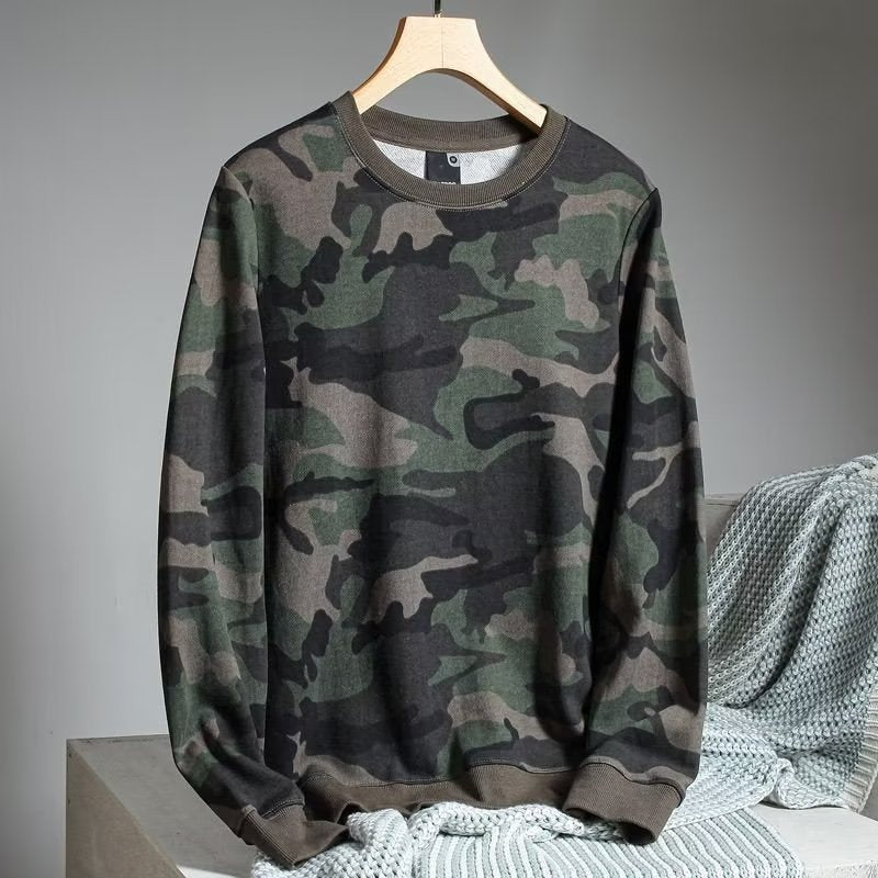 Camouflage Printed Loose Leisure Sports Long-sleeved Men's Sweater - Designs By CRF