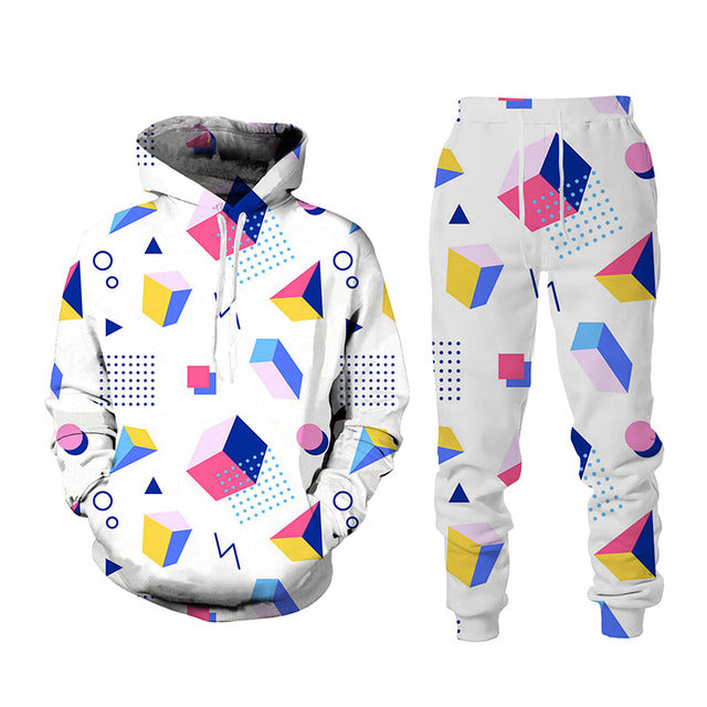 3D Printed Sports Hoodie Set For Men Designs By CRF