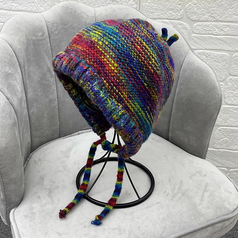 Color Contrast Knitted Hat - Designs By CRF