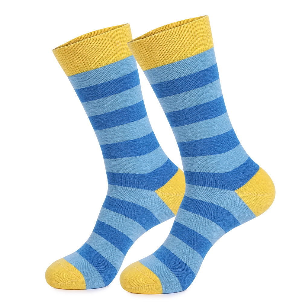 Plus Size Plus-sized Long Striped Men's Cotton Socks Designs By CRF