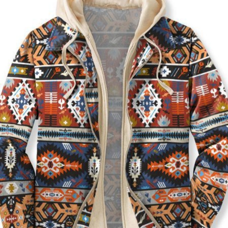 Personal Leisure Printed Men's Hooded Jacket Coat Cotton Coat Designs By CRF