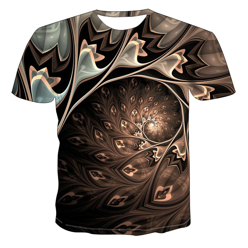 Sea Wave Digital Print T-shirt Breathable