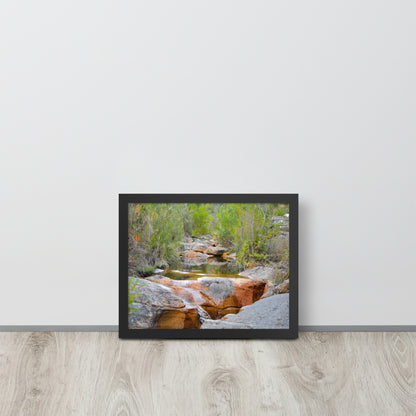 Framed Poster of Australian Creek with Water and Rocks - Designs By CRF