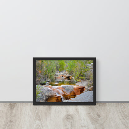 Framed Poster of Australian Creek with Water and Rocks - Designs By CRF