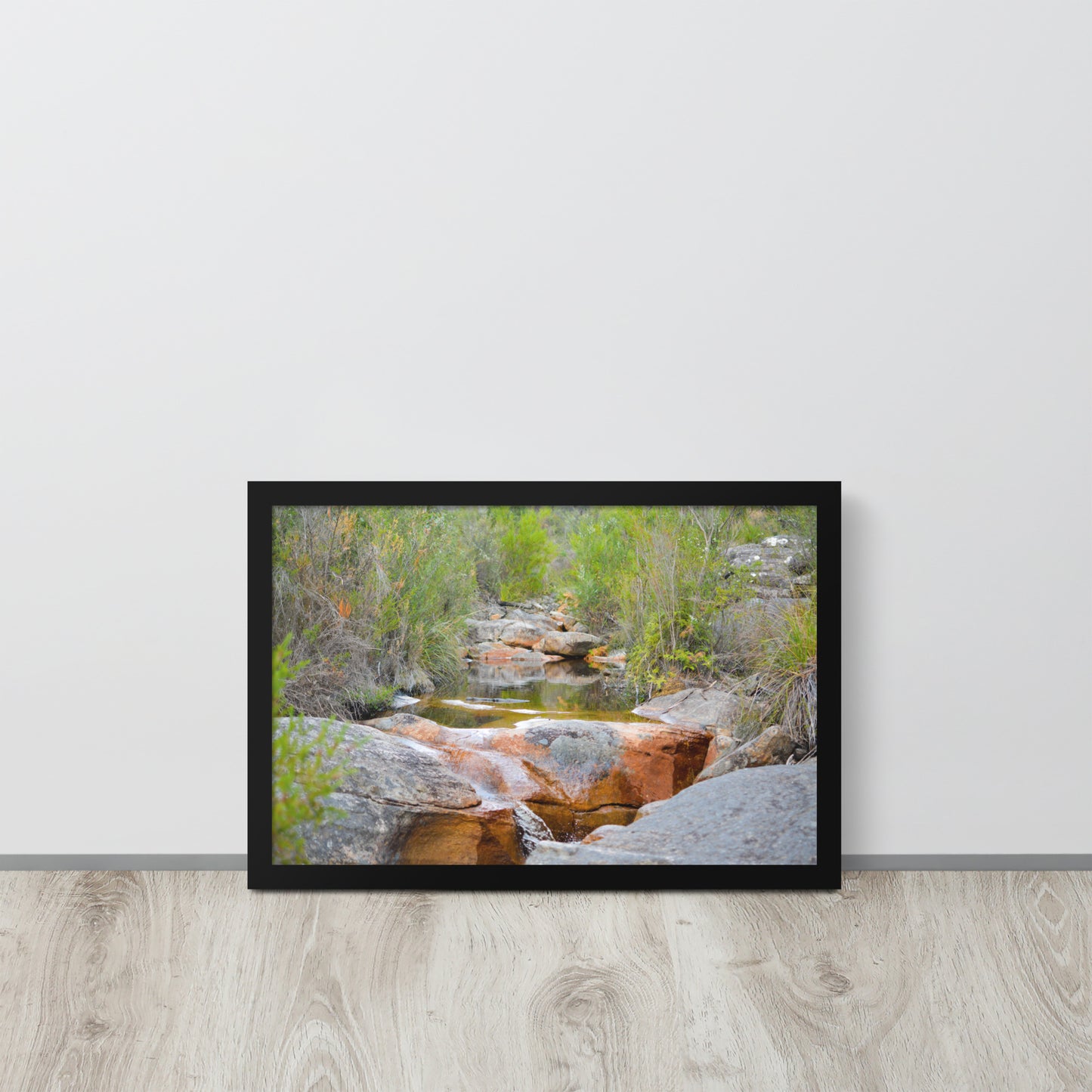 Framed Poster of Australian Creek with Water and Rocks - Designs By CRF