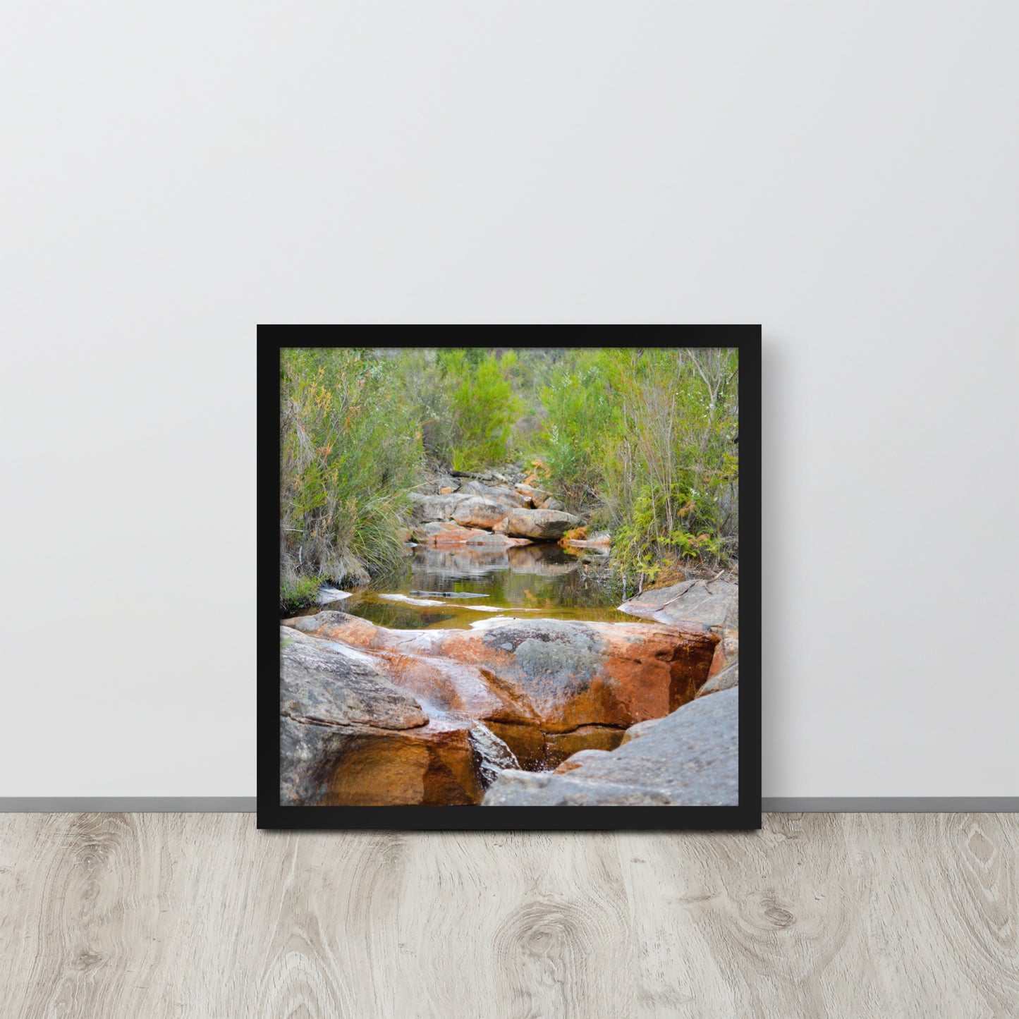 Framed Poster of Australian Creek with Water and Rocks - Designs By CRF