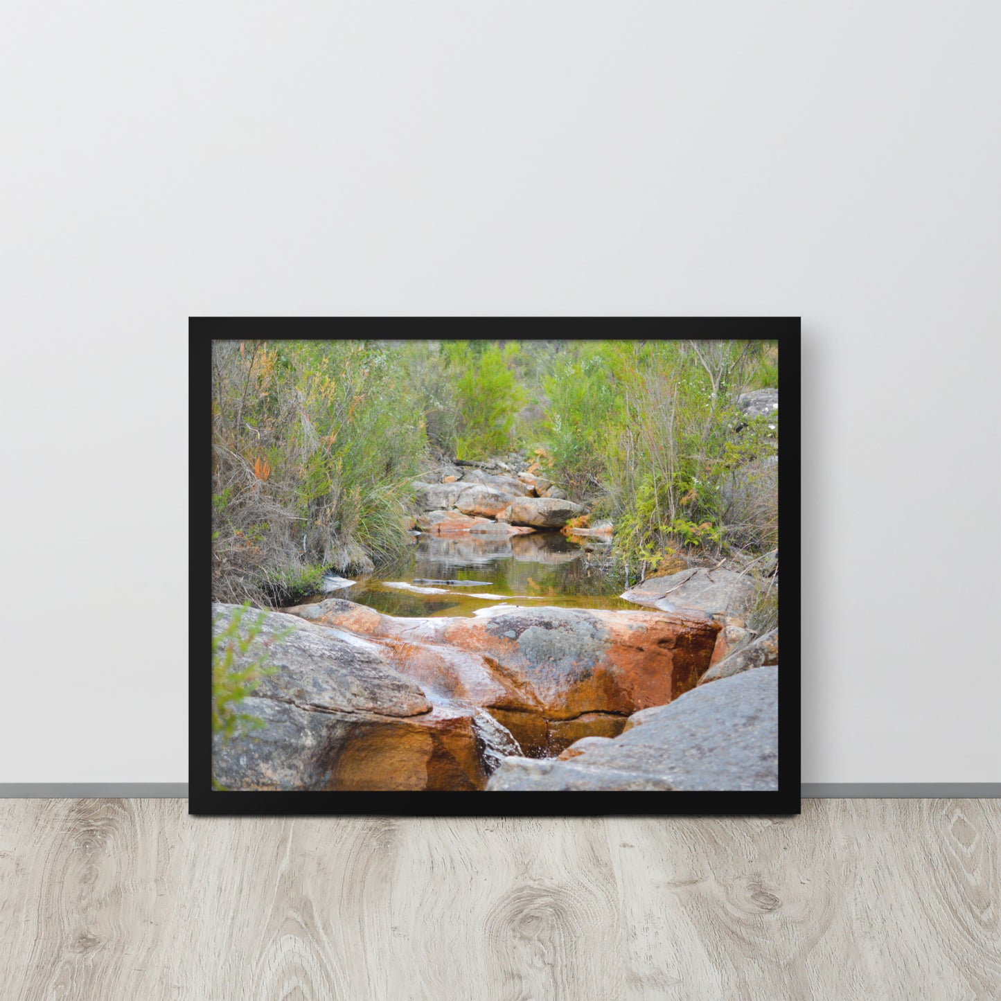 Framed Poster of Australian Creek with Water and Rocks - Designs By CRF