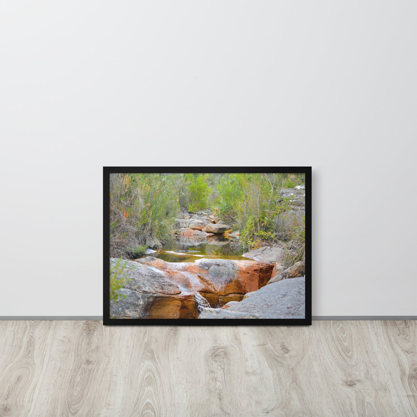 Framed Poster of Australian Creek with Water and Rocks - Designs By CRF