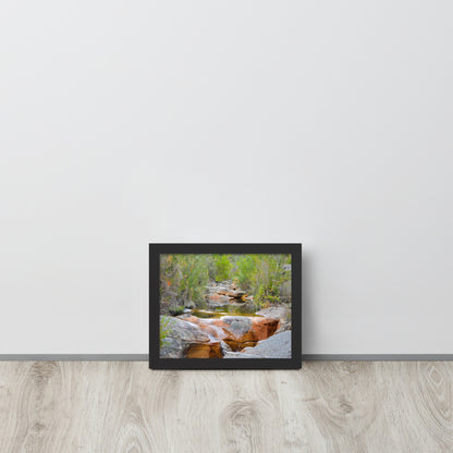 Framed Poster of Australian Creek with Water and Rocks - Designs By CRF