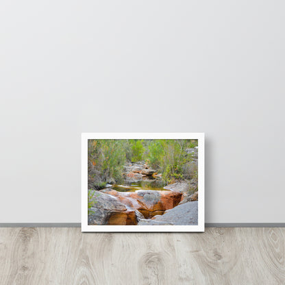 Framed Poster of Australian Creek with Water and Rocks - Designs By CRF