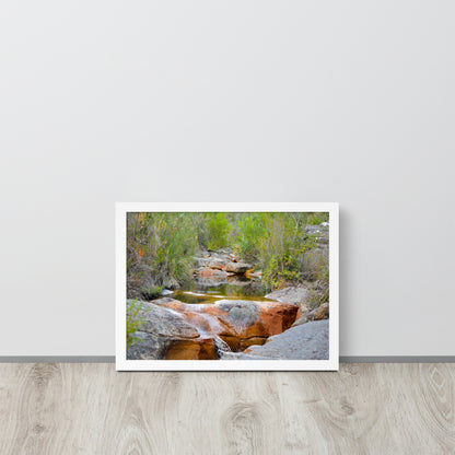 Framed Poster of Australian Creek with Water and Rocks - Designs By CRF