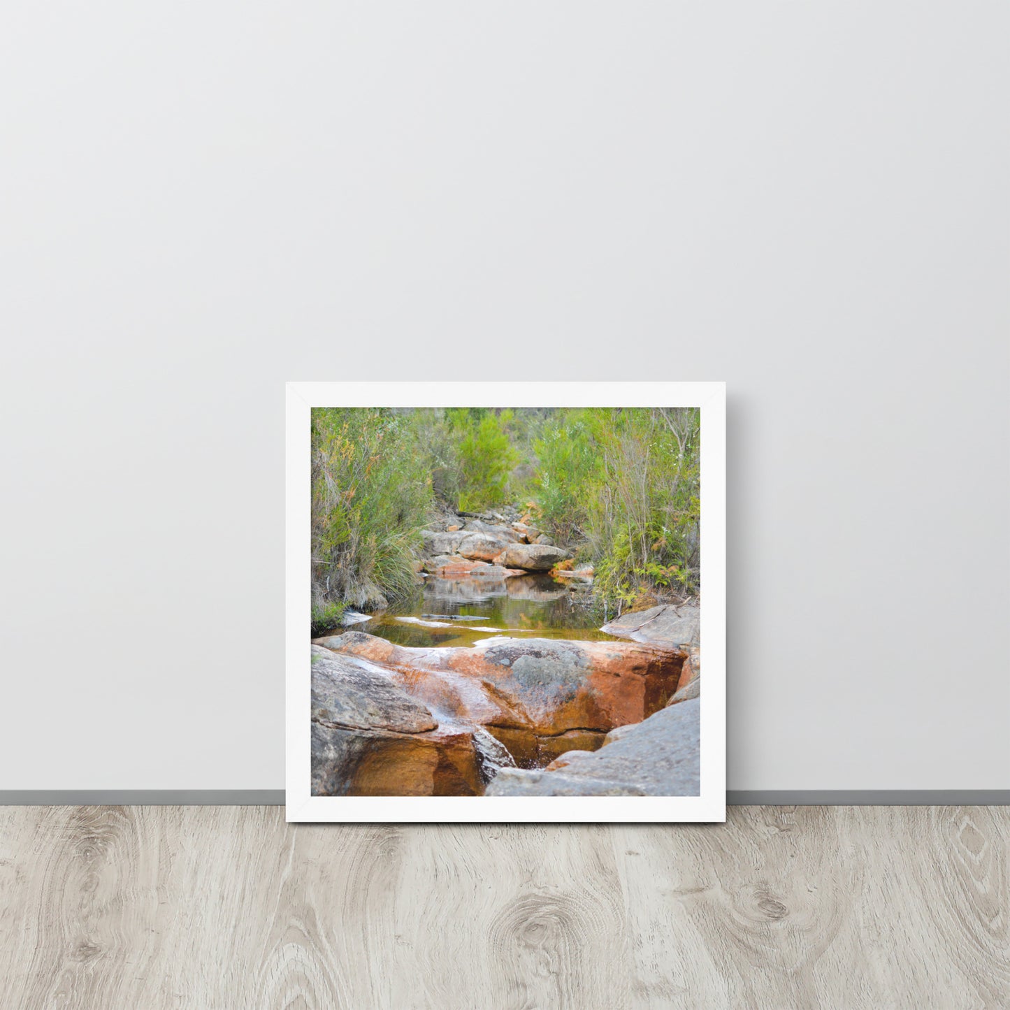 Framed Poster of Australian Creek with Water and Rocks - Designs By CRF