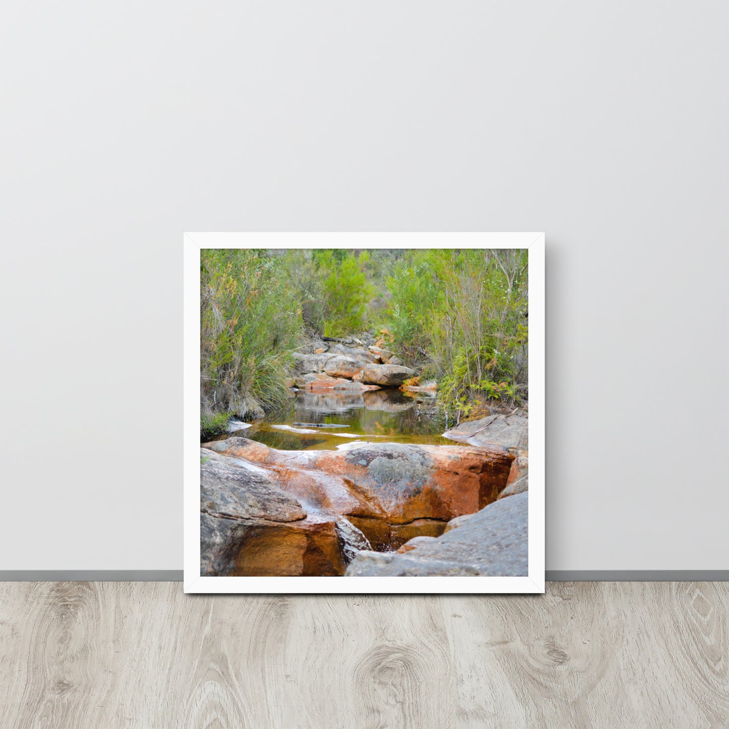 Framed Poster of Australian Creek with Water and Rocks - Designs By CRF